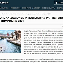 Casi 500 empresas del sector inmobiliario han estado inmersas en un proceso de fusin o adquisicin en 2021